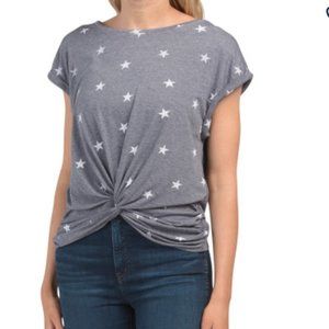 Lucky Brand Stars Twist-Front Tee Shirt